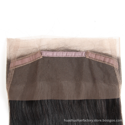 One Donor Wholesale 10 A Grade Lace Frontal Weaves Peruvian Hair 360 Degree Pre Plucked Frontal Closure